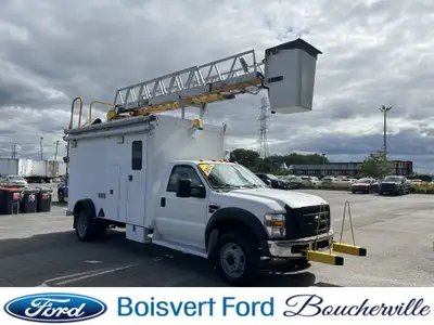 FORD F-550 XL NACELLE 4WD 2010 GROUPE AIR CLIMATISÉ SYSTÈME DE NACELLE AVEC RANGEMENT INTÉRIEUR PLUS...