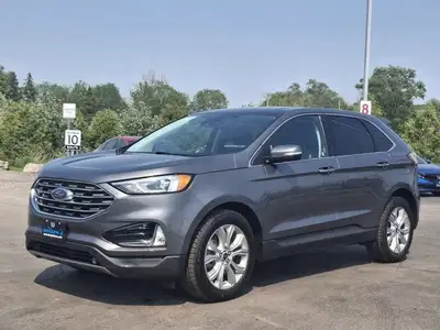 Look at this certified 2021 Ford Edge Titanium AWD | Leather | Panoramic Sunroof | Nav | Heated Stee...