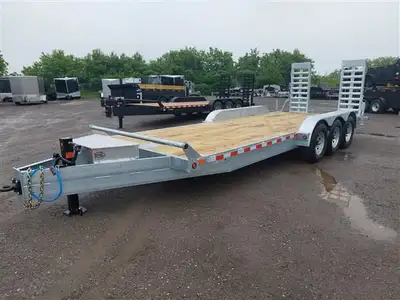 2026 Canada Trailers Galvanized 7X24 Tri Axle 22680lb GVWR with a cargo capacity of around 18500lbs....