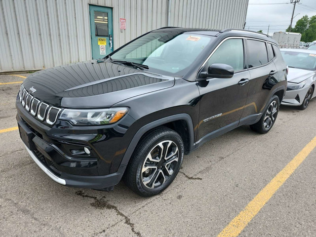 2022 Jeep Compass Limited LIMITED/AWD/ROOF/BLACK LEATHER! in Cars & Trucks in Belleville