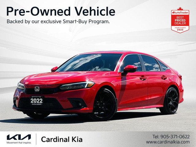 2022 Honda Civic Sedan Touring Remote Starter, Apple CarPlay & A in Cars & Trucks in St. Catharines