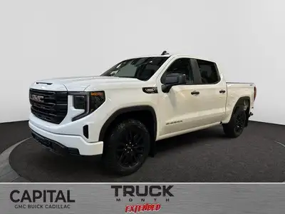 This 2025 GMC Sierra 1500 in Summit White is equipped with 4WD and Turbocharged Gas I4 2.7L/166 engi...