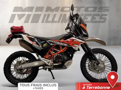 KTM 690 ENDURO R 2016 Blanc et Noir 36578 km au compteur. Motos Illimitées Terrebonne. Prix de vente...