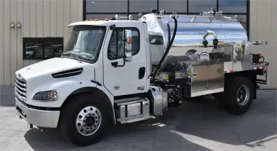 NEW 2025 FREIGHTLINER M2 106 VACUUM SEPTIC TRUCK 1,500 U.S. Gal. Aluminum Waste Tank, (2) Sight Eyes...