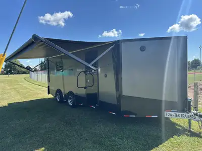 FOR SALE: 24' V-Nose Car Hauler by Tow-Tek Trailers – Custom-Built Toy Hauler Built in Ontario | Bac...