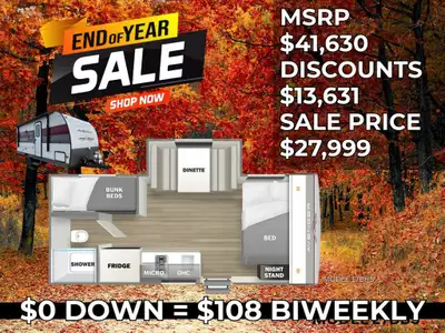 2025 Prime Time 17BHS EASY TOW - DINETTE SLIDE - REAR BUNKS 2025 Prime Time Avenger 17BHS - Light we...