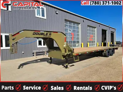 Double A Gooseneck Flatbed Deck Perfect for: Skid steer/ Bobcat Trailer; Loading Trucks/ Cars, Ridin...