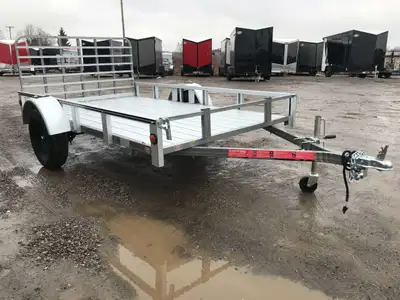 Action Series Canadian-Made Galvalume 6' x 10' Open-Sided Utility Trailer with Ramp Gate. Rugged. Re...