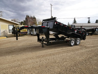 2024 SWS 7 x 14' Hydraulic Gooseneck Dump Trailer (2) 7K Axles