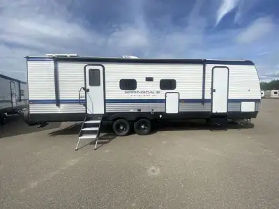 Keystone Springdale travel trailer 286BHUWE highlights: Dual Entry Doors Queen Bed Theater Seating F...