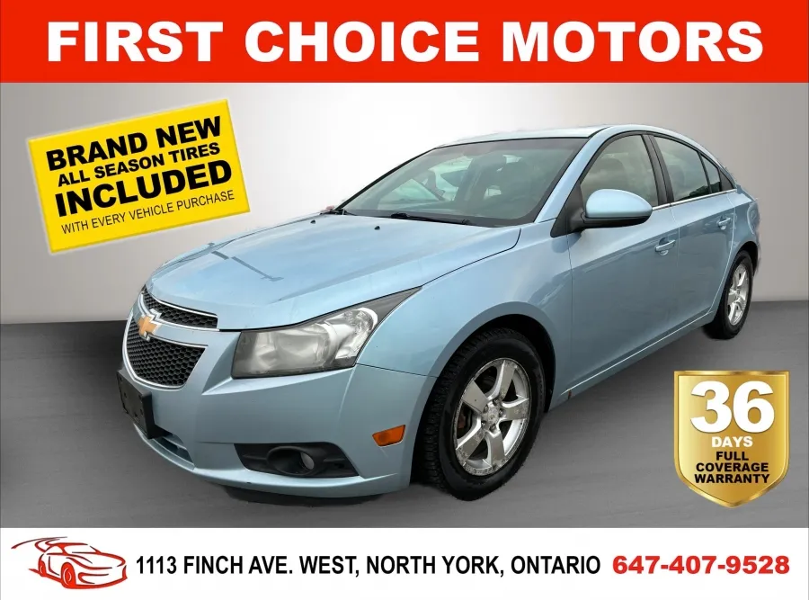 2012 CHEVROLET CRUZE LT ~AUTOMATIC, FULLY CERTIFIED WITH WARRANT