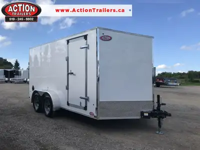ACTION ECONO SERIES – 7’ X 14’ TANDEM AXLE CARGO TRAILER WITH REAR RAMP DOOR! Experience practicalit...