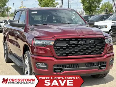 This 2025 RAM 1500 TRADESMAN CREW CAB 4X4 has the following options Cloth Bench Seat, Remote Start S...