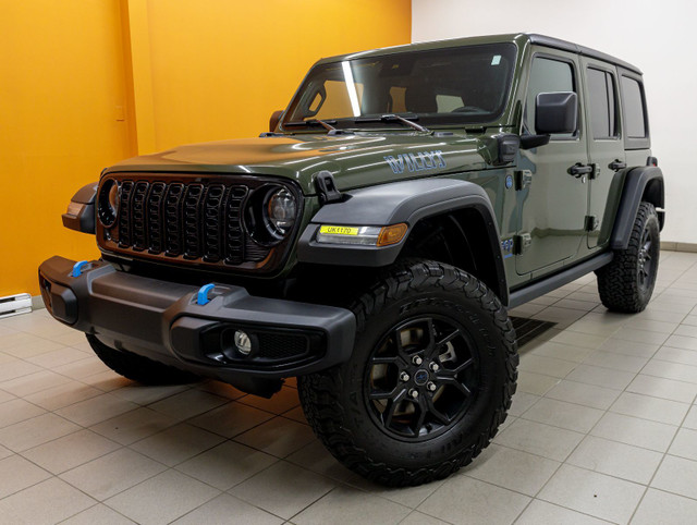 2024 Jeep Wrangler 4xe WILLYS 4X4 *2 TOITS* CARPLAY *GR REMORQ*  in Cars & Trucks in Laurentides