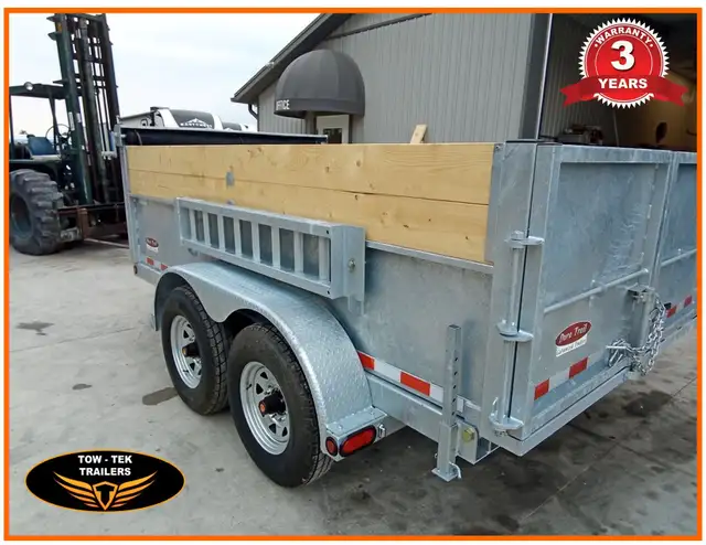 2025 - 7 x 12 Galvanized Dump trailer, includes battery and tarp in Cargo & Utility Trailers in Mississauga / Peel Region - Image 4
