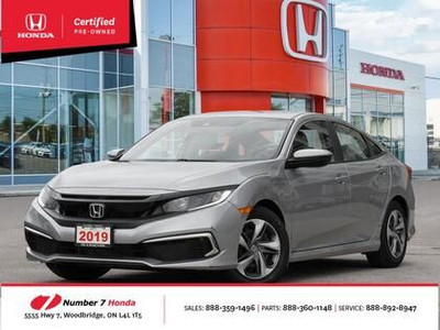 2019 Honda Civic Sedan LX Includes Extended Powertrain Warranty