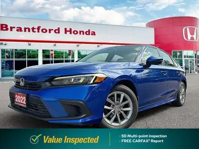 Experience effortless driving with this 2022 Honda Civic Sedan EX, boasting a sleek blue exterior an...