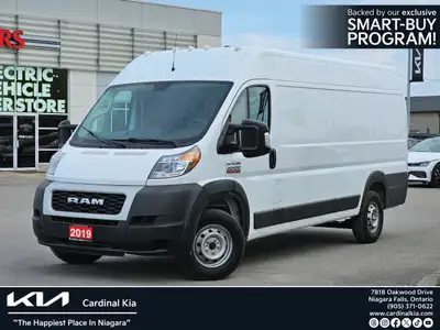 2019 Ram ProMaster Cargo Van 3500 High Roof, Bluetooth, Reverse 
