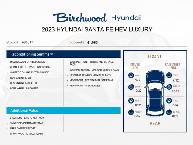 2023 Hyundai Santa Fe Hybrid Luxury Certified | 4.49% Available in Cars & Trucks in Winnipeg - Image 2