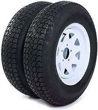 Trailer rim and tire packages 5 Lug 175/80-R13 with white spoked wheel (Load rating: C) $99.99 per w...