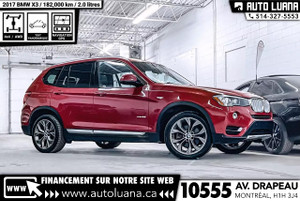 2017 BMW X3 XDrive28i NAVI/TOIT PANO/HUD/CAMERA/ANGLE MORT/MAGS