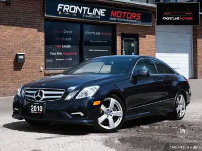 2010 Mercedes E550 Coupe 5.5L V8 RWD - One-Owner - Tanzanite Blue Metallic on Beige Leather Interior...