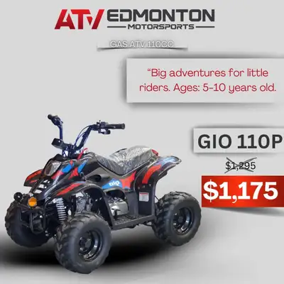 Limited Time Offer! November 19-30 https://atvedmonton.com/products/gio-blazer-110p The regular pric...