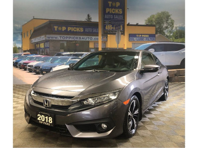 2018 Honda Civic Coupe Touring, Coupe, Fully Loaded, Only 70,00