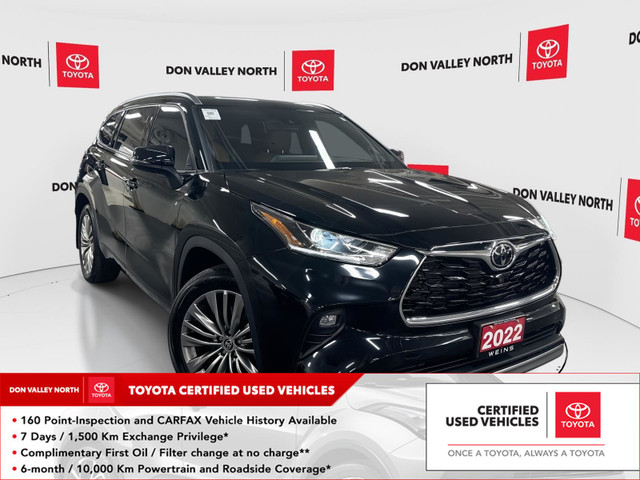 2022 Toyota Highlander Limited PLATINUM | CERTIFIED | CARPLAY in Cars & Trucks in City of Toronto