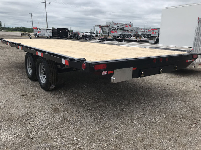 ACTION SERIES 102″ X 18″ TANDEM AXLE FLAT BED DECKOVER in Cargo & Utility Trailers in London - Image 4