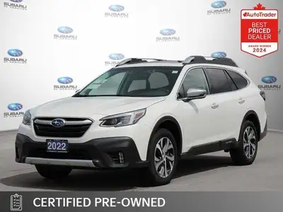 New Price! Crystal White Pearl 2022 Subaru Outback Premier AWD Lineartronic CVT 2.4L DOHC 16V NAVIGA...
