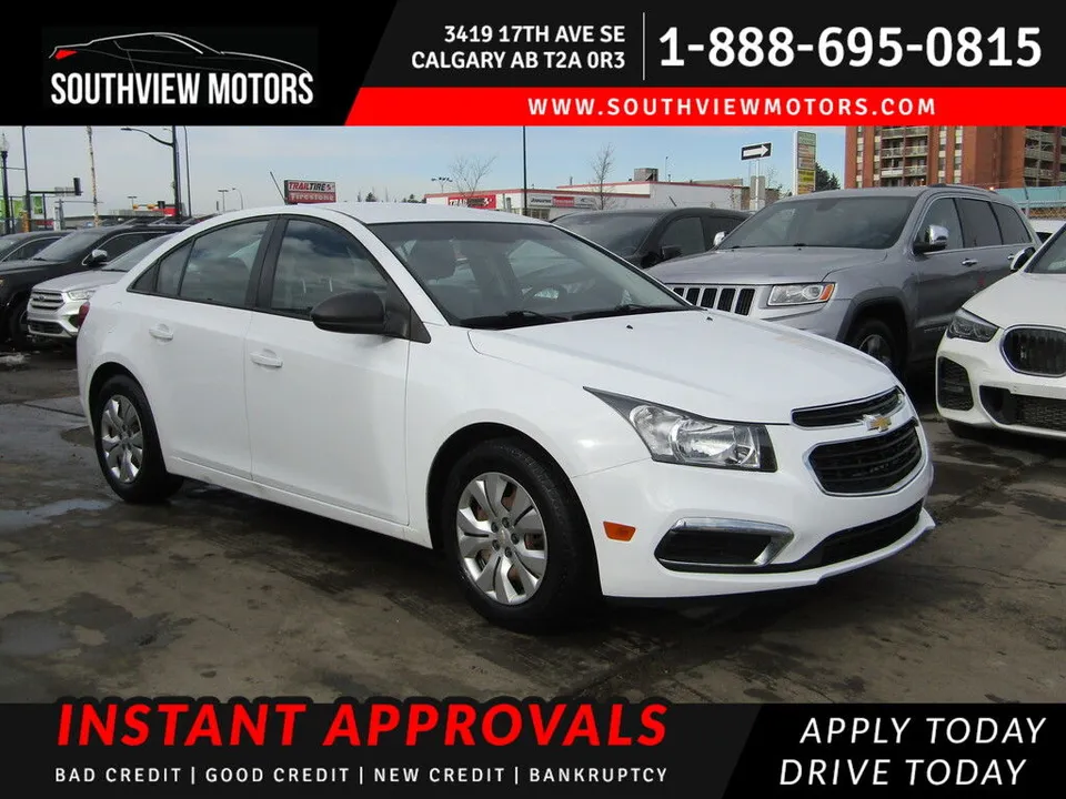 2015 Chevrolet Cruze 1LS 6-SPEED MANUAL ONE OWNER-NOACCIDENTS