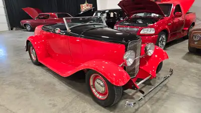 1932 Ford Model A Deuce Roadster. Dearborn all-metal body with Brookville fenders, Vintique grill, h...