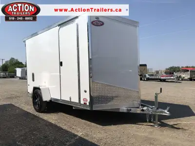 LEGACY SERIES ALL ALUMINUM FRAME 6' X 12' SINGLE AXLE CARGO WITH REAR DOUBLE BARN DOORS AND POLYCORE...