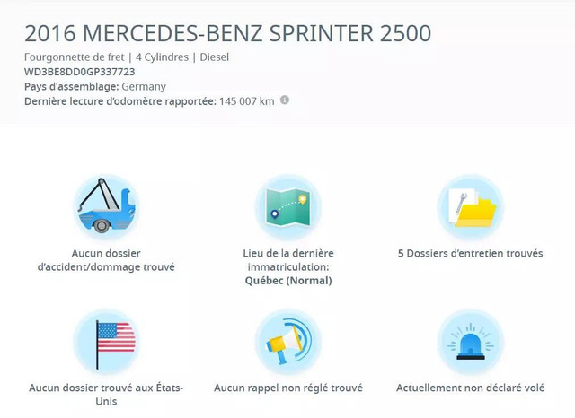 2016 MERCEDES-BENZ Sprinter 2500 in Cars & Trucks in City of Montréal - Image 3