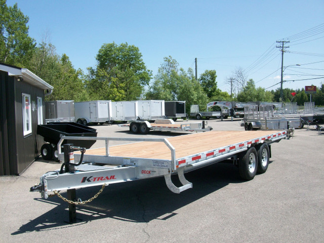2024 K-TRAIL DKO20-14 DECK OVER 20' 2 ESSIEUX 7000LB. GALVANISE  in Cargo & Utility Trailers in Laval / North Shore - Image 2