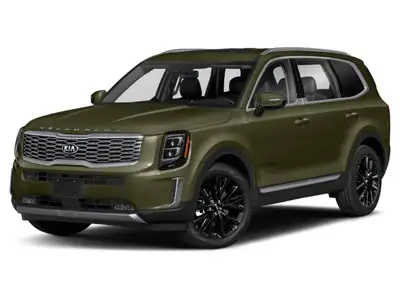 Meet the 2021 Kia Telluride SX Limited in a sophisticated green, featuring an AWD drivetrain that pr...