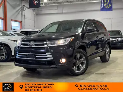 1 SEUL PROPRIETAIRE ! 2018 Toyota Highlander Limited/AWD/V6/AC/GPS/CAMERA/BT/TOIT PANO/CUIR/CRUISE/M...