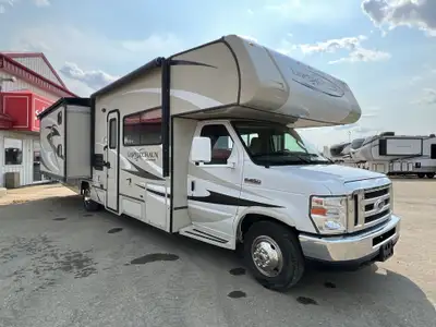 This Class C has the Ford V10 Triton 6.8L (E450) gas engine with 29321 kms on it. Three is a back up...