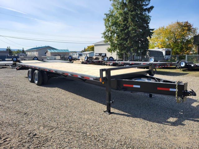 30'(25'+5') 20,000LB TANDEM DUALLY HD DECKOVER W/MONSTER RAMPS in Cargo & Utility Trailers in Fort St. John