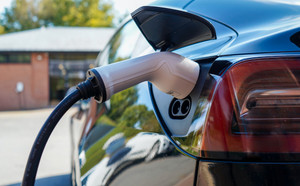 Close-up of an electric car charging. Why 2023 will the year of the electric car.