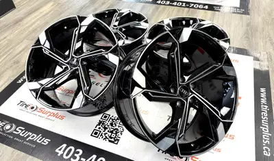 Replica Audi Black-Machined Wheels Fits Audi Cars, Q3, Q5, Q7 and Q8 -Wheel Size: 20x9.0J -Bolt Patt...