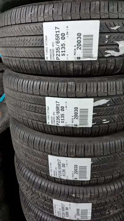 SET OF 4X HANKOOK DYNAPRO HP2 TAG # 20030 Size: 235/65/17 235/65/17 Excellent condition Pressure tes...