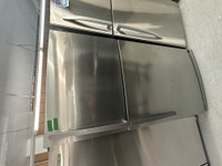 8858-Refrigerateur Whirlpool Inox-Stainless Congelateur en haut