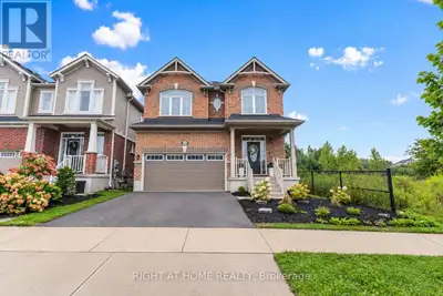 Welcome to this beautifully upgraded 4-bedrm , 4-bath detached Mattamy-built home, situated on a rar...