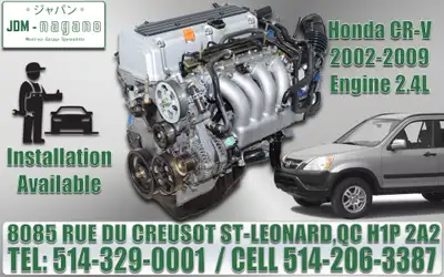 2007 2008 2009 2010 2011 2012 2013 2014 Moteur Honda CRV, Honda CRV Engine, Used Honda Engine, Moteu...