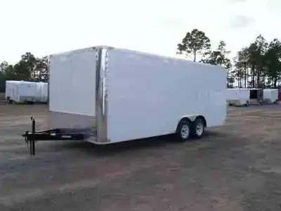 Offering our 8x22 Enclosed Car Hauler trailer for rent. The trailer is equipped with rear ramp door...