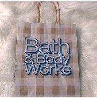 BATH AND BODY WORKS Paper Shopping Bag  and Coupon- NEW!!