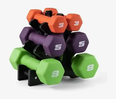 CAP Neoprene Dumbbell Set - Colour, Anti-Roll, View more