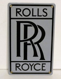 Rolls Royce Heavy-Gauge Metal Bar Sign